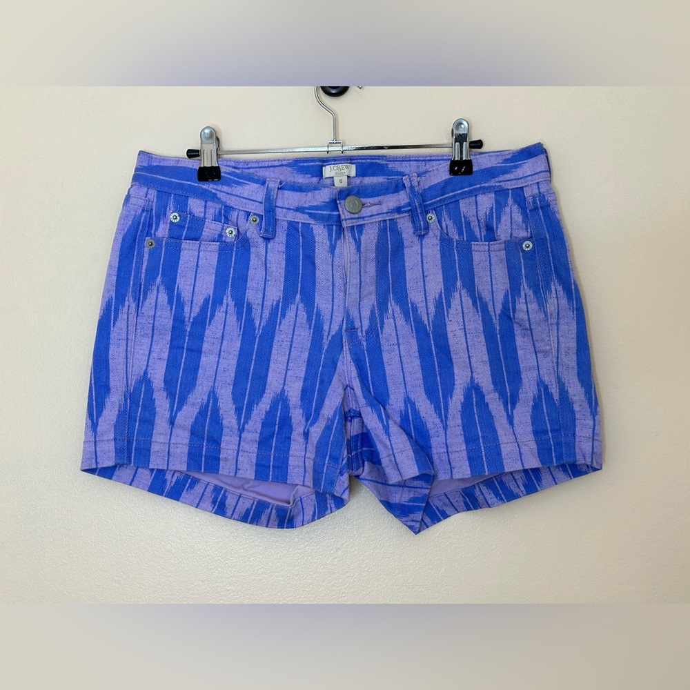 J. Crew Women’s Shorts arrow zig zag pattern design size 6
